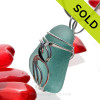 A stunning and LARGE PERFECT Genuine Electric Aqua Sea Glass Pendant set in our Signature Waves© setting in Sterling Silver.
SOLD - Sorry this Rare Sea Glass Pendant is NO LONGER AVAILABLE!