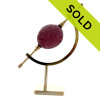 Sorry this huge red sea glass piece on brass stand has been sold!