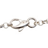 A solid sterling dolphin clasp secures the anklet.