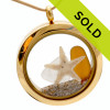 Sorry this gold sea glass locket and chain have been sold!