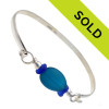 Sorry this blue sea glass bracelet with teal bead has sold!
