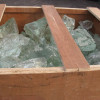 Slag or Cullet glass are lumps of unfinished glass used in glassmaking.
