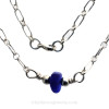 Simply Sea Glass - Saturated Blue Sea Glass Necklace on Solid Sterling Silver