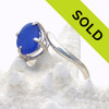#2 of Cobalt Blue Sea Glass In Sterling Ring - Size 7