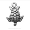 A Solid Sterling Silver Sea Turtle Charm adorns this Sea Glass Jewelry