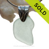 A great sea glass necklace for any beach lover!
 Large Seafoam Green Sea Glass Necklace On Sterling Coral Branch Bail- Solid Sterling Chain INCLUDED 