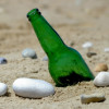 Most sea glass pieces of this color originate as beer or soda bottles discarded on the beach.