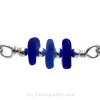 A detail of this Sea Glass Bracelet showing the lovely color in this Genuine Sea Glass Jewelry.