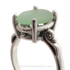 Fresh Sea Green Sea Glass Ring in a Solid Sterling Silver Scroll setting.