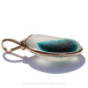A side view shows you the thickness of the sea glass in the pendant and the quality of the bezel work.