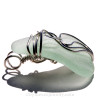 A side view to show you the curve of the sea glass in this pendant.