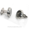 Shark Attack - Stainless Steel Cufflinks With Real Sharksteeth (no Sea Glass)
