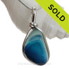 Seaham Sea Glass In Sterling Silver Original Wire Bezel©  Pendant