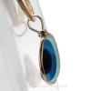 A side view shows you the mixture of colors and the thickness of the sea glass in this jewelry piece.