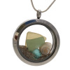 These cool sea glass lockets are just like the beach, changing all the time.