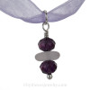 A stunning piece of lavender or purple sea glass combine with a vintage cut crystal deep purple beads.