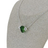 A lovely single sea glass drop in vivid green and finished with all solid sterling silver.