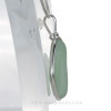 Large Soft Seafoam Green Genuine Sea Glass Pendant In Sterling Original Wire Bezel©