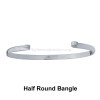 This bangle is on our Half Round Solid Sterling Silver Bangle