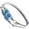 Seafoam green sea glass jewelry bangle bracelet