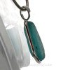 Electric Aqua Genuine Sea Glass in our In Our Deluxe Sterling Wire Bezel© Pendant