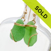 Sorry these green sea glass earrings have been sold!