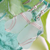 Simple and perfect pale aqua green sea glass earring is sterling silver.
This is the EXACT pair you will receive