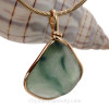 English Art Sea Glass In 14K G/F Original Wire Bezel©