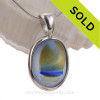 Seaham Glass in Deluxe Wire Bezel© Pendant