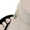 Aqua Green Sea Glass Solid Sterling Silver Anklet