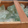 Slag or cullet glass is used in glassmaking.