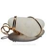 VeryThick Chunky White Beach Glass Pendant for Neckalce  in Simple Gold Wirewrap