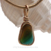 Petite Hartley Wood Sea Glass Pendant in gold