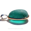 The side view shows you the thickness of the sea glass in this jewelry piece and the large solid sterling bail.