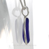 Large Beach Found Natural Blue Sea Glass In Deluxe Sterling Wire Bezel© Pendant