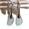 Aqua Blue Genuine Hawaiian Sea Glass on Solid Sterling Silver Deluxe Leverbacks