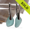 Aqua Blue Genuine Hawaiian Sea Glass Earrings