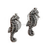 Solid Sterling Sea Seahorse Post Earring