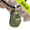 Green Sea Glass Necklace 