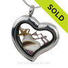 Seaham sea glass heart locket