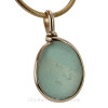 Thick Sea Green Seaham Sea Green Sea Glass In our Original Gold Wire Bezel©