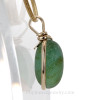 Mixed Aqua & Green End of Day Sea Green Sea Glass Pendant In Gold Wire Bezel©
