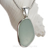 Beach Opal - Ultra Rare Opalized Sea Glass In Sterling Deluxe Bezel© Pendant 