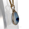 Deep Blue Victorian Sea Glass Pendant In 14K Rolled Gold Wire Bezel©