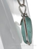 Blue Wisp - Mixed English Sea Glass Pendant In Sterling Original Wire Bezel©