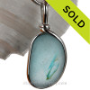 English Sea Glass Pendant In Sterling 