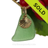 Green Sea Glass Necklace 
