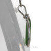 Bright Green Genuine Sea Glass In Original Silver Wire Bezel© Wire Pendant