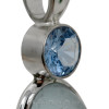 This is an 8 MM We bumped this up yet another level by incorporating a genuine Topaz brilliant cut in a tube setting (This is a fine jewelry setting, not glued in but painstakingly burnished in solid sterling silver.