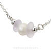 Purely Purple Sea Glass Necklace With Pearl on All Solid Sterling Silver 